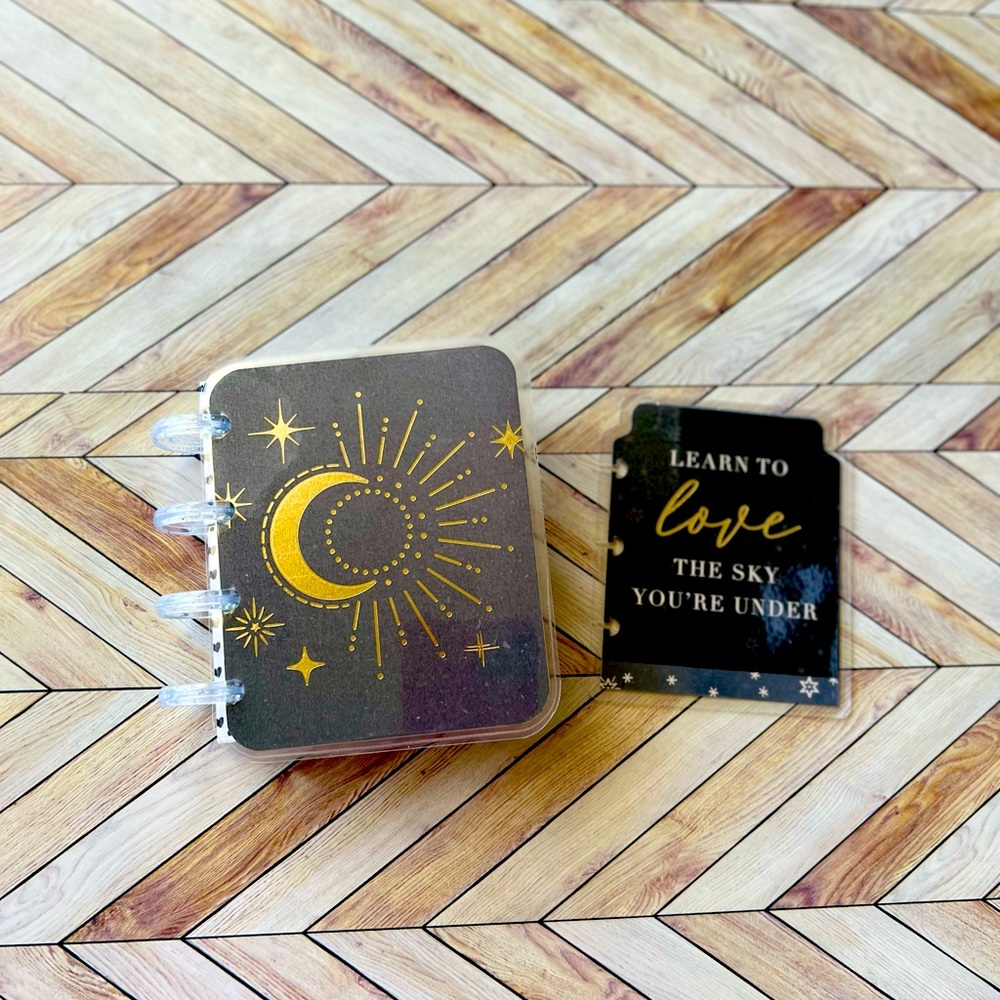 Happy planner micro notes 12 months undated Moon phase love the sky you’re under